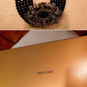 Heidi Daus Black-Jet & Crystal in Gold Choker
